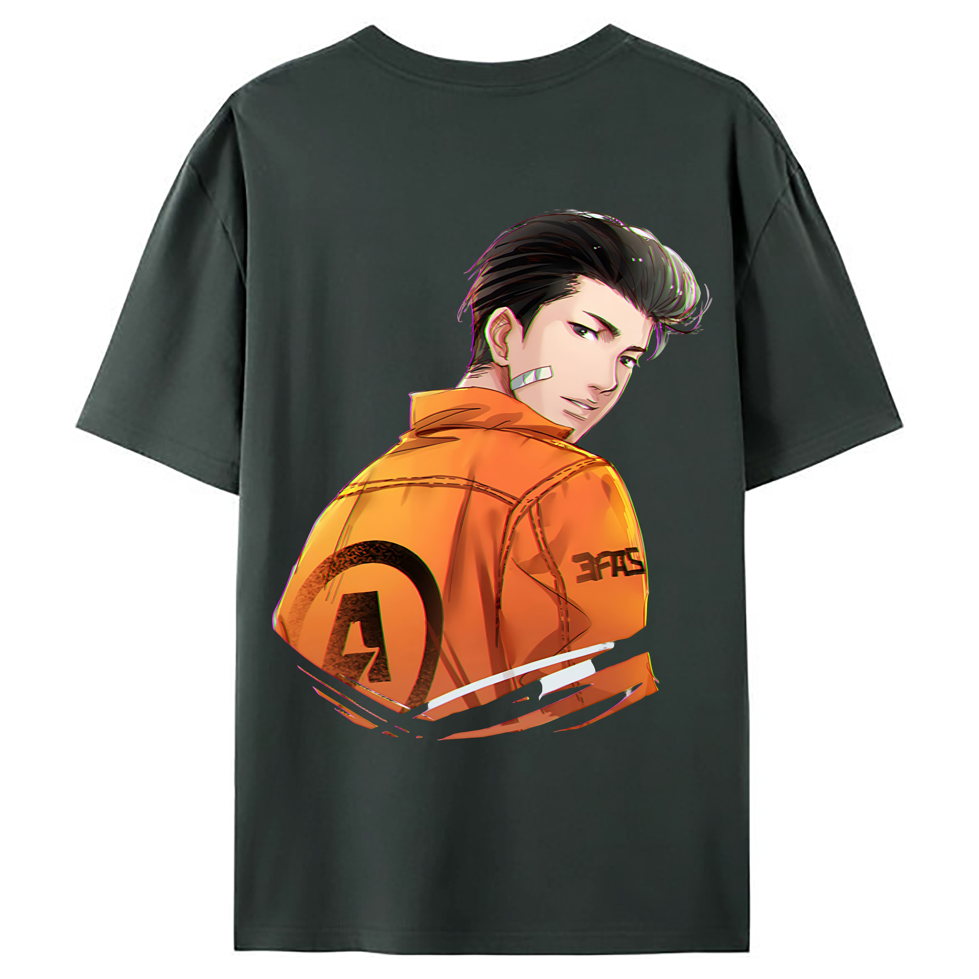 （画像用） SLAM DUNK／スラムダンク 綿100％ メンズ半袖Tシャツ（バックプリント） 通気性